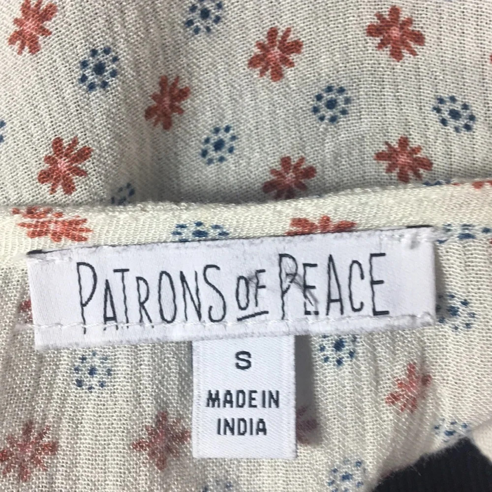 Patrons of Peace‎ Cropped Boho print Kimono Top - Picture 11 of 11